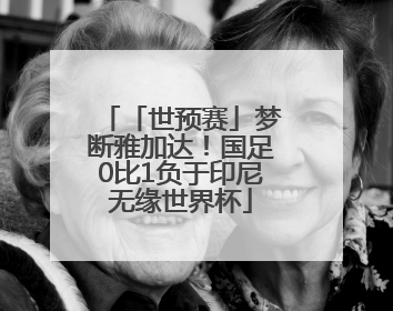 「世预赛」梦断雅加达！国足0比1负于印尼无缘世界杯