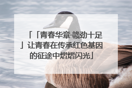 「青春华章·赣劲十足」让青春在传承红色基因的征途中熠熠闪光