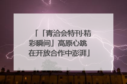 「青洽会特刊·精彩瞬间」高原心跳 在开放合作中澎湃