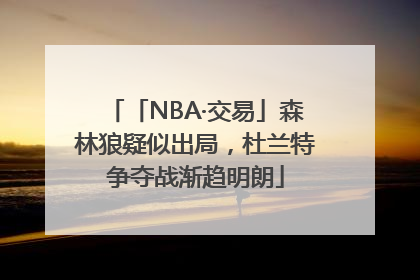 「NBA·交易」森林狼疑似出局，杜兰特争夺战渐趋明朗