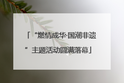 “燃情成华·国潮非遗”主题活动圆满落幕