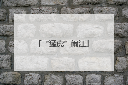 “猛虎”闹江