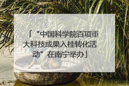 “中国科学院百项重大科技成果入桂转化活动”在南宁举办