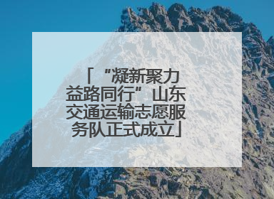 “凝新聚力 益路同行”山东交通运输志愿服务队正式成立