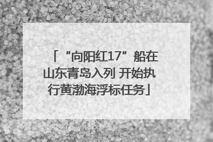 “向阳红17”船在山东青岛入列 开始执行黄渤海浮标任务