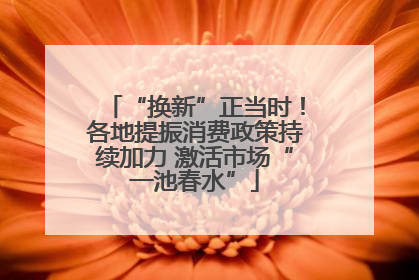 “换新”正当时！各地提振消费政策持续加力 激活市场“一池春水”