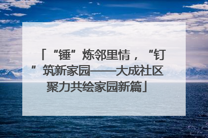 “锤”炼邻里情，“钉”筑新家园——大成社区聚力共绘家园新篇