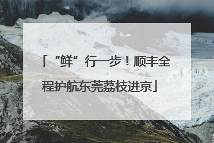 “鲜”行一步！顺丰全程护航东莞荔枝进京