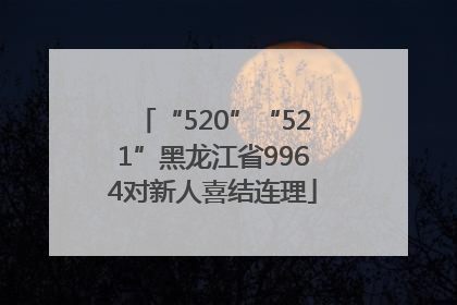 “520”“521”黑龙江省9964对新人喜结连理
