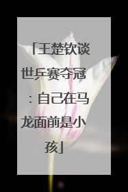 王楚钦谈世乒赛夺冠：自己在马龙面前是小孩
