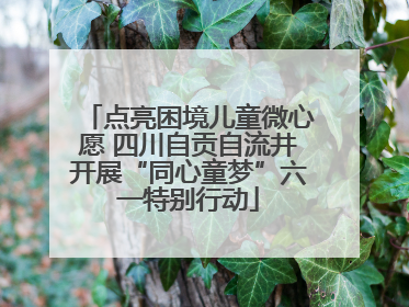 点亮困境儿童微心愿 四川自贡自流井开展“同心童梦”六一特别行动