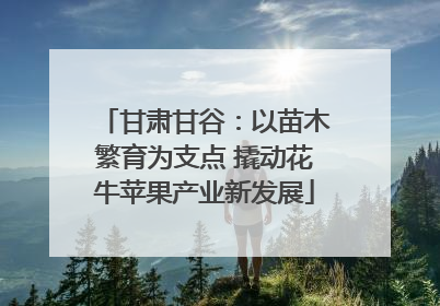 甘肃甘谷：以苗木繁育为支点 撬动花牛苹果产业新发展