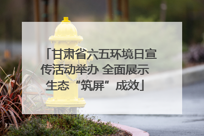 甘肃省六五环境日宣传活动举办 全面展示生态“筑屏”成效