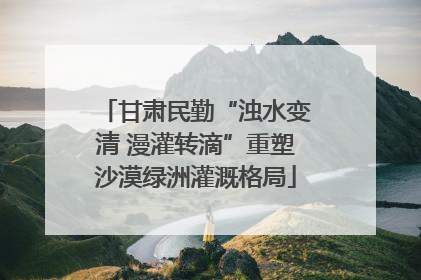 甘肃民勤“浊水变清 漫灌转滴”重塑沙漠绿洲灌溉格局