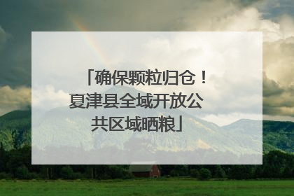 确保颗粒归仓！夏津县全域开放公共区域晒粮