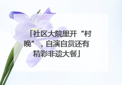 社区大院里开“村晚”，自演自赏还有精彩非遗大餐