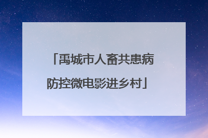 禹城市人畜共患病防控微电影进乡村