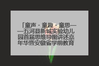 童声・童趣・童思——五河县新城实验幼儿园首届思维导图讲述嘉年华暨安徽省学前教育教研基地园项目阶段性成果展示活动