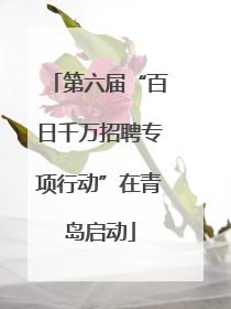 第六届“百日千万招聘专项行动”在青岛启动