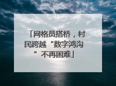 网格员搭桥，村民跨越“数字鸿沟”不再困难