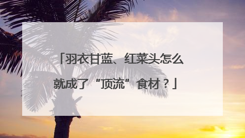 羽衣甘蓝、红菜头怎么就成了“顶流”食材？