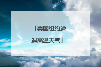 美国纽约遭遇高温天气