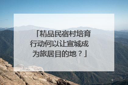 精品民宿村培育行动何以让宣城成为旅居目的地？