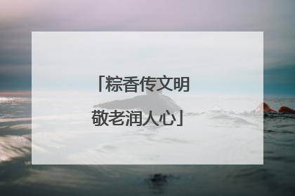 粽香传文明 敬老润人心