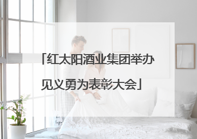 红太阳酒业集团举办见义勇为表彰大会