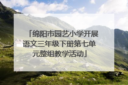 绵阳市园艺小学开展语文三年级下册第七单元整组教学活动