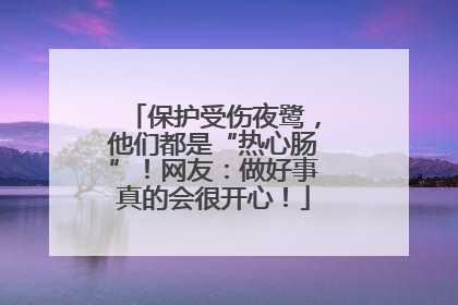 保护受伤夜鹭，他们都是“热心肠”！网友：做好事真的会很开心！