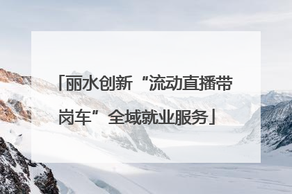 丽水创新“流动直播带岗车”全域就业服务