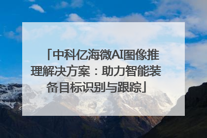 中科亿海微AI图像推理解决方案：助力智能装备目标识别与跟踪