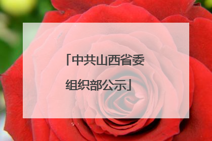 中共山西省委组织部公示