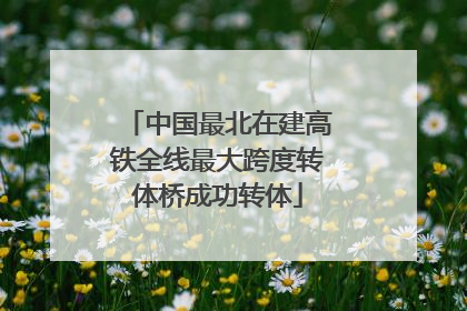 中国最北在建高铁全线最大跨度转体桥成功转体
