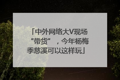 中外网络大V现场“带货”，今年杨梅季慈溪可以这样玩