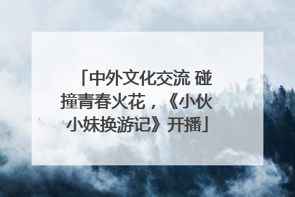 中外文化交流 碰撞青春火花，《小伙小妹换游记》开播