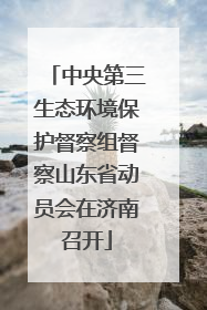 中央第三生态环境保护督察组督察山东省动员会在济南召开