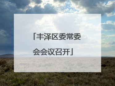 丰泽区委常委会会议召开