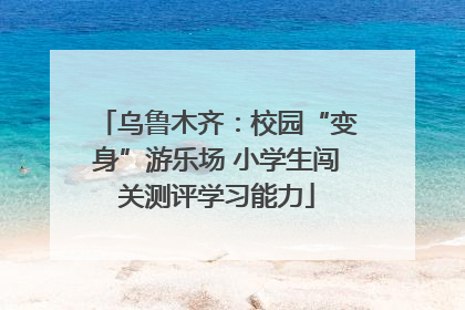 乌鲁木齐：校园“变身”游乐场 小学生闯关测评学习能力
