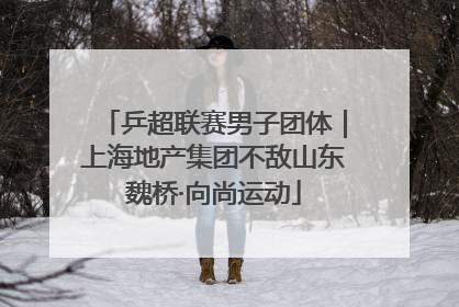 乒超联赛男子团体｜上海地产集团不敌山东魏桥·向尚运动