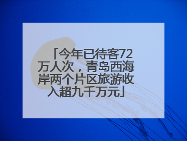 今年已待客72万人次，青岛西海岸两个片区旅游收入超九千万元