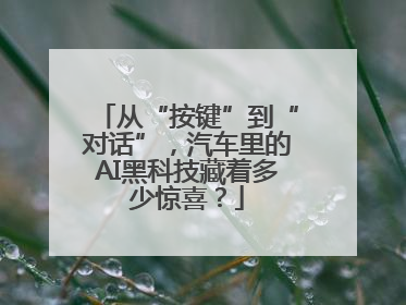 从“按键”到“对话”，汽车里的AI黑科技藏着多少惊喜？