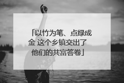 以竹为笔、点绿成金 这个乡镇交出了他们的共富答卷