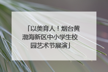 以美育人！烟台黄渤海新区中小学生校园艺术节展演