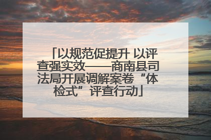 以规范促提升 以评查强实效——商南县司法局开展调解案卷“体检式”评查行动