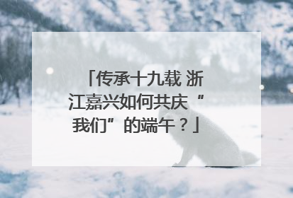 传承十九载 浙江嘉兴如何共庆“我们”的端午？
