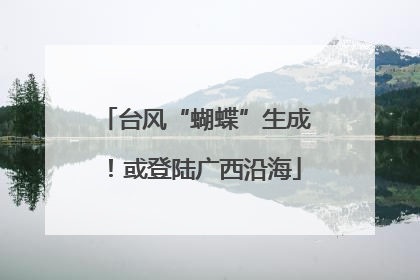台风“蝴蝶”生成！或登陆广西沿海
