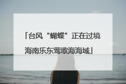 台风“蝴蝶”正在过境海南乐东莺歌海海域