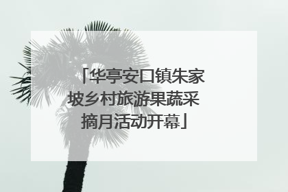华亭安口镇朱家坡乡村旅游果蔬采摘月活动开幕